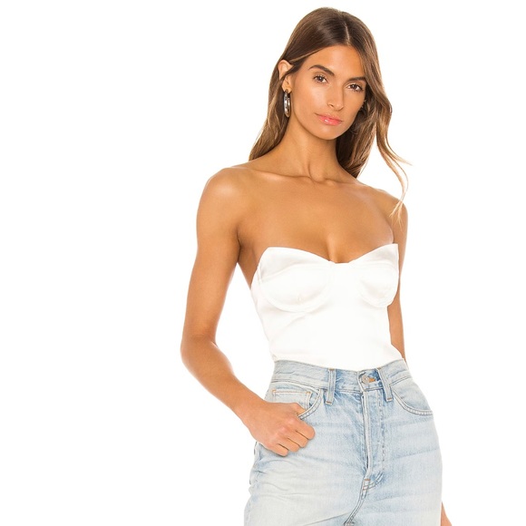 Revolve h:ours Tabitha Bodysuit in White - Picture 3 of 8